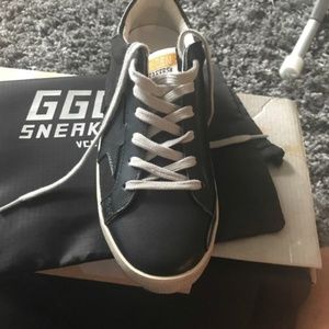 Black Grey Star Golden Sneakers
